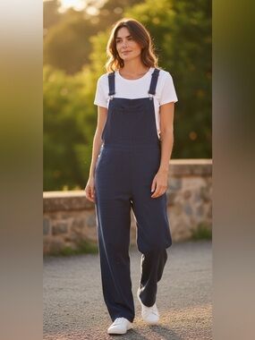 Blue Wide-Leg Jumpsuit
